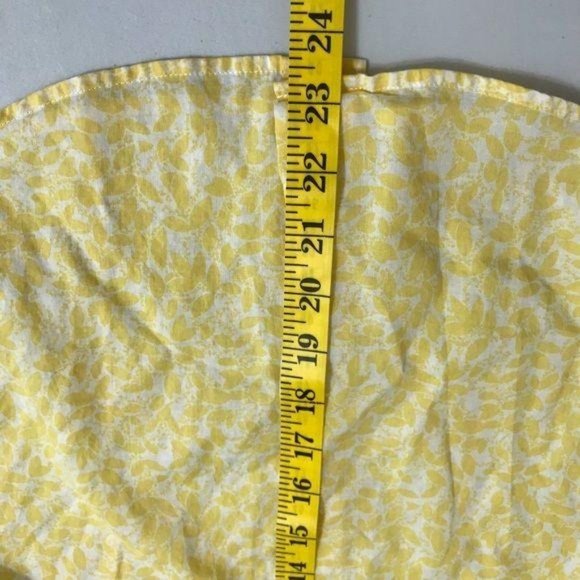 J Crew Yellow Small Leaf Print Button Up Top - Picture 8 of 12